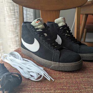 Nike SB Zoom Blazer Mid Black White Sneaker Men's 8.5
